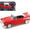 1957 Chevrolet Bel Air Red with White Top 1/24 Diecast Model Car by Motormax