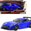 Mercedes AMG GT3 Bright Blue 1/24 Diecast Model Car by Motormax