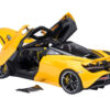 McLaren 720S Volcano Yellow with Black Top and Carbon Accents 1/18 Model Car by Autoart