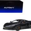 Mclaren 600LT Onyx Black and Carbon 1/18 Model Car by Autoart