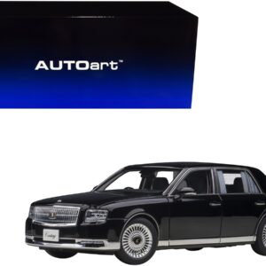 Toyota Century with Curtains RHD (Right Hand Drive) Black Special Edition 1/18 Model Car by Autoart