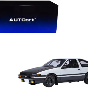 Toyota Sprinter Trueno (AE86) RHD (Right Hand Drive) “Project D Final Version” White with Carbon Hood “Initial D” (1995-2013) TV Series 1/18 Model Car by Autoart