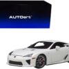 Lexus LFA Whitest White with Red and Black Interior 1/18 Model Car by Autoart