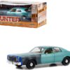 1977 Plymouth Fury Unrestored Turquoise Metallic (Sergeant Rick Hunter’s) “Hunter” (1984-1991) TV Series “Hollywood Series” 1/24 Diecast Model Car by Greenlight