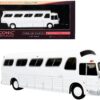 1966 GM PD4107 “Buffalo” Coach Bus Blank White “Vintage Bus & Motorcoach Collection” 1/87 Diecast Model by Iconic Replicas