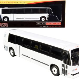 1999 TMC RTS Transit Bus Blank White “The Vintage Bus & Motorcoach Collection” 1/87 (HO) Diecast Model by Iconic Replicas