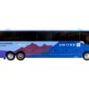 Prevost H3-45 Coach Bus “United Airlines” Blue with Graphics Limited Edition 1/87 (HO) Diecast Model by Iconic Replicas