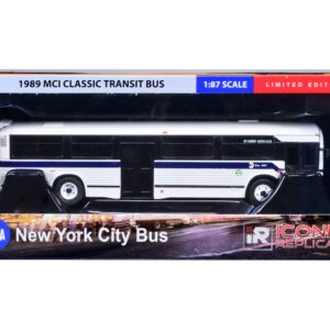 1989 MCI Classic Transit Bus MTA New York “Q11 Subway-Queens Blvd.” “MTA New York City Bus” Series 1/87 Diecast Model by Iconic Replicas