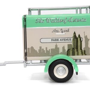 Travel Trailer Beige with Light Green Top “The Waldorf-Astoria Luggage Service New York – Park Avenue” 1/24 Diecast Model Car by Motor City Classics