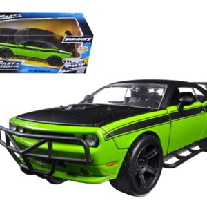 Letty’s Dodge Challenger SRT8 Off Road Green and Black “Fast & Furious” Movie 1/24 Diecast Model Car by Jada