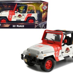 1992 Jeep Wrangler Jurassic World Movie 1/24 Diecast Model Car by Jada