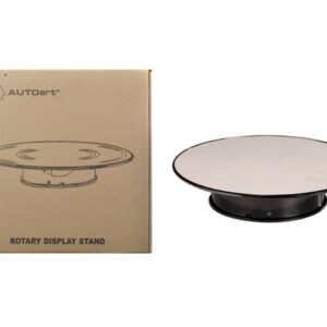 Rotary Display Turntable Stand Medium 10 Inches with Silver Top for 1/64, 1/43, 1/32, 1/24, 1/18 Scale Models by Autoart