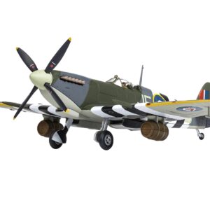 Supermarine Spitfire Mk.IX Fighter Aircraft with Commander J.E. “Johnnie” Johnson Figure 144 Wing RCAF “Spitfire Beer Truck” “D-Day Operation Overlord” Normandy (June 1944) “The Aviation Archive” Series 1/72 Diecast Model by Corgi