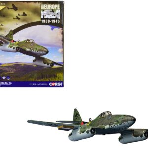 Messerschmitt Me262A-1A Fighter Aircraft “LT. Walter Hagenah III – Jagdeschwader 7 Larz Airfield Germany” (1945) German Luftwaffe “The Aviation Archive” Series 1/72 Diecast Model by Corgi