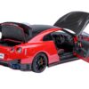 2022 Nissan GT-R (R35) Nismo Special Edition RHD (Right Hand Drive) Vibrant Red with Carbon Hood and Top 1/18 Model Car by Autoart