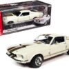 1967 Ford Mustang Shelby GT-350 Wimbledon White with Twin Gold Stripes “American Muscle 30th Anniversary” (1991-2021) 1/18 Diecast Model Car by Auto World