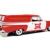 1959 Chevrolet Sedan Delivery Car Red and White “Miller High Life: The Champagne of Beers” 1/24 Diecast Model Car by Auto World