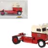 1950 Kenworth Bullnose Truck Tractor Red and Beige “Mackie the Mover” 1/87 (HO) Scale Model Car by Brekina