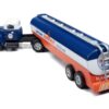 1954 IH R-190 Tractor Blue and White with Tanker Trailer “Chevron Supreme Gasoline” 1/87 (HO) Scale Model Truck by Classic Metal Works