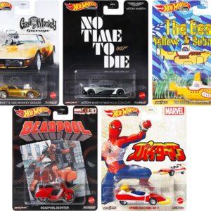 “Retro Entertainment 2021” 5 piece Set Diecast Model Cars by Hot Wheels