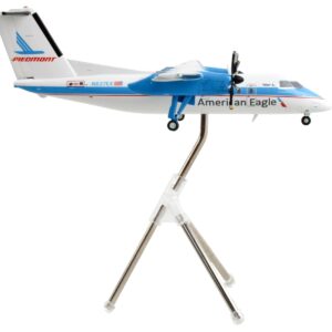 Bombardier Dash 8-100 Commercial Aircraft “American Eagle – Piedmont Airlines” White with Blue Stripes “Gemini 200” Series 1/200 Diecast Model Airplane by GeminiJets