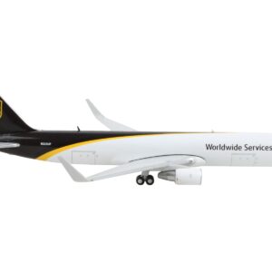 Boeing 767-300F Commercial Aircraft “UPS Worldwide Services” White with Dark Brown Tail 1/400 Diecast Model Airplane by GeminiJets