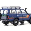 Toyota Land Cruiser 60 RHD (Right Hand Drive) Blue with Stripes and Roof Rack with Accessories 1/18 Diecast Model Car by Kyosho