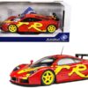 1996 McLaren F1 GTR Short Tail Launch Livery Red with Yellow Graphics 1/18 Diecast Model Car by Solido