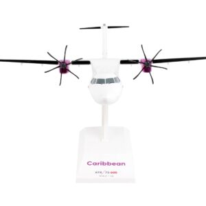 ATR 72-600 Commercial Aircraft “Caribbean Airlines” (9Y-TTI) White with Graphics (Snap-Fit) 1/100 Plastic Model by Skymarks