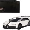 Bugatti Chiron Pur Sport White and Black 1/18 Model Car by Top Speed