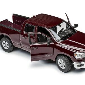 2019 RAM 1500 Pickup Truck Dark Red Metallic “NEX Models” Series 1/27 Diecast Model Car by Welly