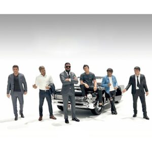 “Gentlemen’s Club” 6 piece Figure Set for 1/24 Scale Models by American Diorama