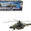 Boeing AH-64 Apache Attack Helicopter Olive Drab “United States Army” “Military Mission” Series 1/55 Diecast Model by New Ray