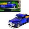 1950 Chevrolet 3100 Pickup Truck Lowrider Candy Blue with Graphics “Lowriders” Series 1/25 Diecast Model Car by Maisto