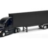 Freightliner Cascadia Truck Black with Plain Black Box Trailer 1/32 Diecast Model by Welly