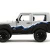 2007 Jeep Wrangler Gray and Black with Blue and White Stripes with Extra Wheels “Just Trucks” Series 1/24 Diecast Model Car by Jada