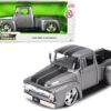 1956 Ford F-100 Pickup Truck Gray Metallic with Black Stripes “Just Trucks” Series 1/24 Diecast Model Car by Jada