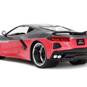 2020 Chevrolet Corvette Gray Metallic and Pink “Pink Slips” Series 1/24 Diecast Model Car by Jada