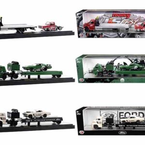 Auto Haulers Set of 3 Trucks Release 51 Limited Edition to 8400 pieces Worldwide 1/64 Diecast Model Cars by M2 Machines