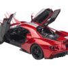 2017 Ford GT Liquid Red with Silver Stripes 1/18 Model Car by Autoart