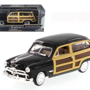 1949 Ford Woody Wagon Black 1/24 Diecast Model Car by Motormax