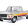 1979 Ford F-150 Custom Pickup Truck Silver Metallic with Side Stripes “American Classics” Series 1/24 Diecast Model Car by Motormax