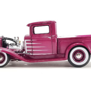 1932 Ford Hot Rod Pickup Truck “Grand National Deuce Series #7” Cotton Candy Pink Metallic with White Graphics Limited Edition to 456 pieces Worldwide 1/18 Diecast Model Car by ACME