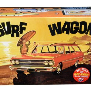 Skill 2 Model Kit 1965 Chevrolet Chevelle “Surf Wagon” with Two Surf Boards 4 in 1 Kit 1/25 Scale Model by AMT