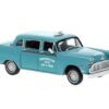 1974 Checker Cab Light Blue “Detroit” 1/87 (HO) Scale Model Car by Brekina