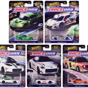 “Race Day” 5 piece Set “Car Culture” 2024 Series D Diecast Model Cars by Hot Wheels