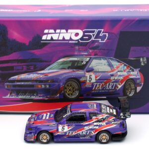 Toyota Sprinter Trueno (AE86) RHD (Right Hand Drive) #5 “N2 Project by TEC-ART’s” Purple Metallic with Graphics 1/64 Diecast Model Car by Inno Models