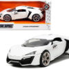 Lykan Hypersport White with Bronze Metallic Rear Spoiler “HKS” “Hyper-Spec” Series 1/24 Diecast Model Car by Jada