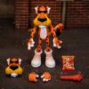 Chester Cheetah 5.5″ Glow-in-the-Dark Figure with Accessories and Alternate Head and Hands “Flamin’ Hot Cheetos Crunchy” Model by Jada