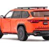 Toyota Sequoia TRD Pro Solar Octane Orange with Roofrack 1/64 Diecast Model Car by GCD